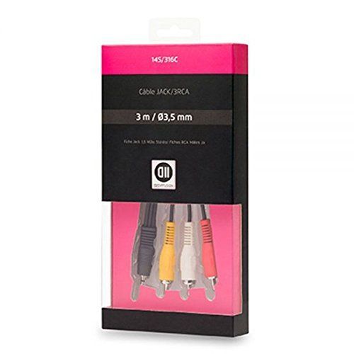 D2 Diffusion Câble Jack 3,5mm mâle/3 RCA 1,5m mâle D2 Diffusion