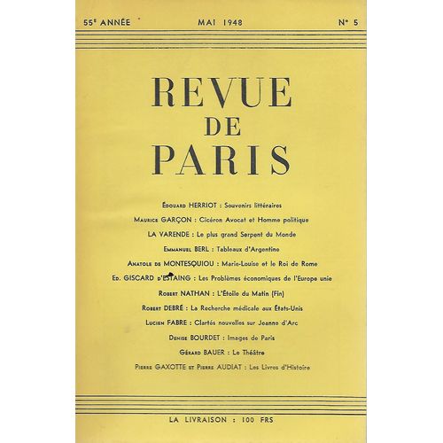 Revue De Paris N° 5 - Mai 1948