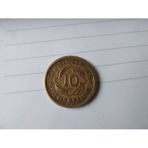 Pièce De 10 Reich Pfenning 1925