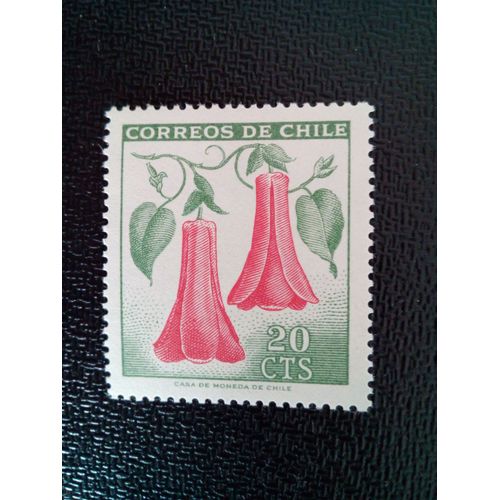Timbre Chili Yt 310 Copihue (Lapageria Rosea) 1965