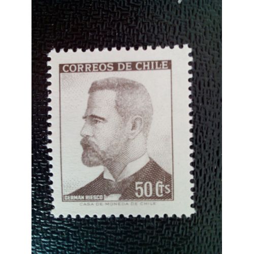 Timbre Chili Yt 315 Riesco Allemand (1854-1916) 1966