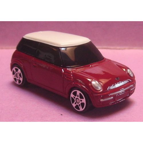 Maisto - Mini Cooper Rouge Et Toit Blanc - Ech 1/64-Maisto