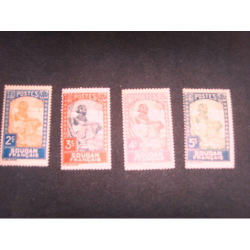 4 Timbres Du Soudan Frncais