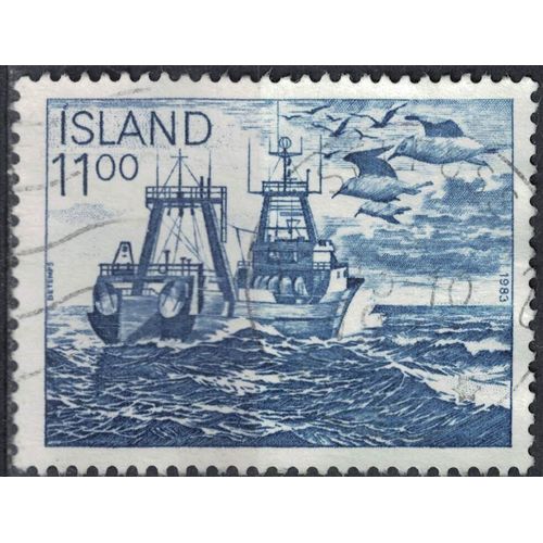 Islande 1983 Oblitéré Used Bateau De Pêche Chalutier Su