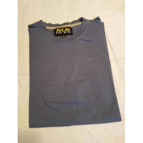 Tee Shirt Bleu Taille M Atlas For Men