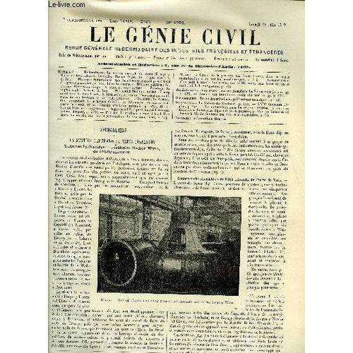 Le Génie Civil Tome Lxxiv N° 26 - Hydraulique : La Station Centrale De Seros, Turbines Hydrauliques Verticales Escher Wyss De 14 500 Chevaux, Physique Industrielle : Les Installations Frigorifiques A(...)