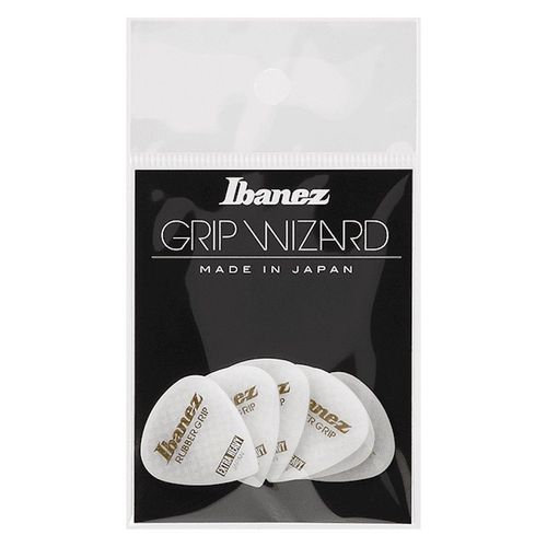Ibanez Ppa16xrgwh - Pack De 6 Médiators Grip Wizard Série Rubber Grip Blanc - Extra Heavy - 1,2mm