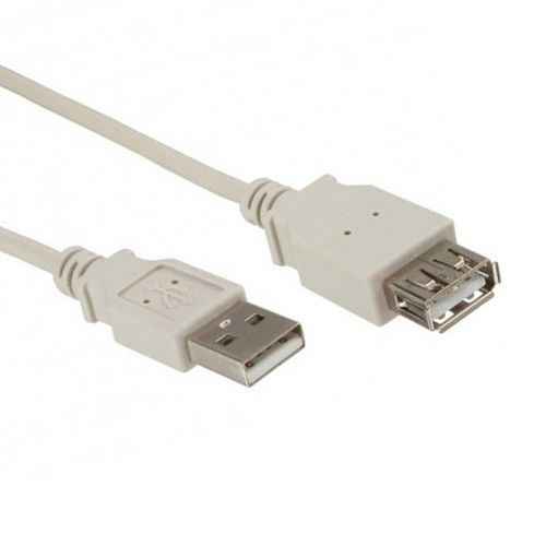 Câble Extension Rallonge 1x USB 2.0 A Mâle vers 1x USB 2.0 A Femelle 80cm Beige