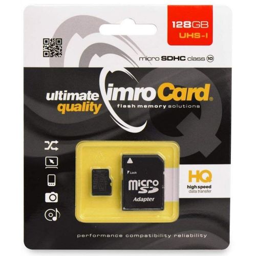 Carte Mémoire Imro microSD 128 Go (Avec Adaptateur carte SD)