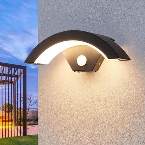 Applique Murale LED Extérieur avec Détecteur de Mouvement, 24W Moderne Éclairage Mural Extérieur IP65 Etanche, Lampe Murale Exterieur avec Detecteur pour Entrée Patio Garage Porche Jardin