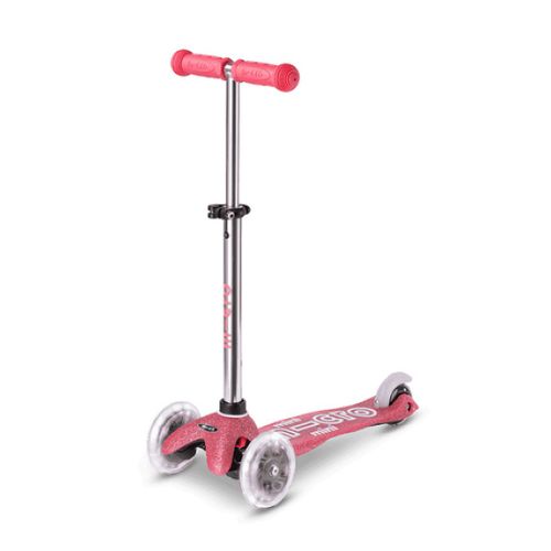 Trottinette Micro Mobility Trois Roues Rose Glitter Led Mmd208