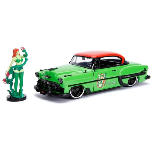 Dc Bombshells Hollywood Rides 1/24 1953 Chevy Bel Air Hard Top Métal Avec Figurine Poison Ivy