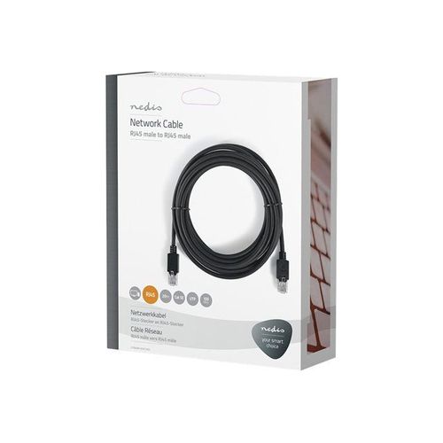 Nedis - Câble réseau - RJ-45 (M) pour RJ-45 (M) - 20 m - UTP - CAT 5e - moulé, rond - anthracite