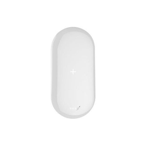 Mipow Power Cube X2 Blanc - Batterie Externe 5000 Mah Sans Fil Qi/Lightning/Usb