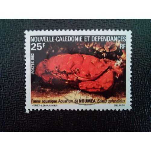 Timbre Nouvelle-Caledonie Yt 454 Crabes Des Galets (Etisus Splendidus) 1982