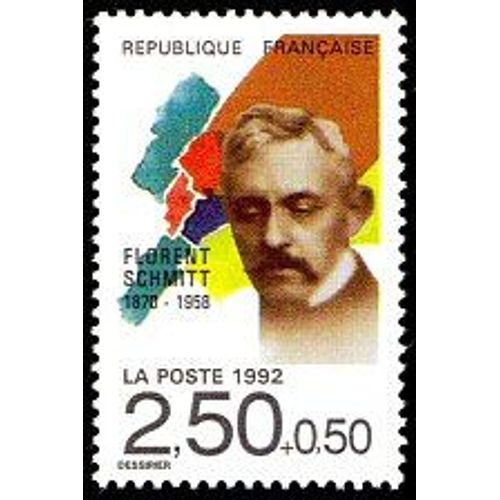 Timbre De La Serie Les Musiciens Celebres Florent Schmitt 1870-1958 (Emission 1992)