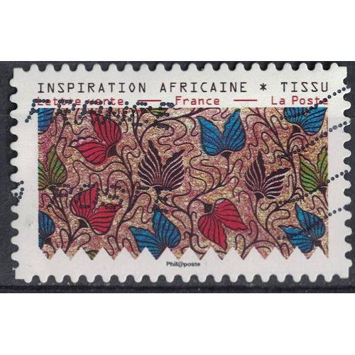 France 2019 Oblitéré Used Tissus Motifs Nature Inspiration Africaine Timbre 02