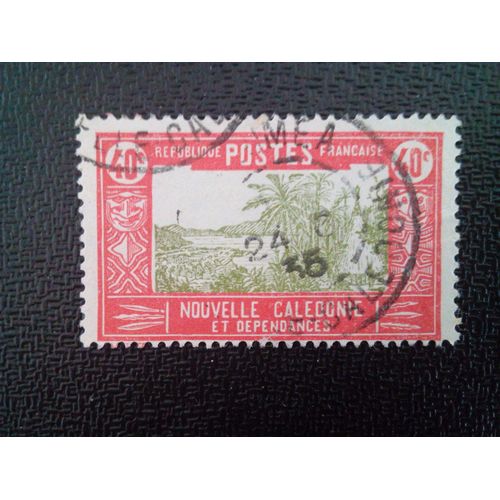 Timbre Nouvelle-Caledonie Yt 148 Case De Chef Indigène 1928