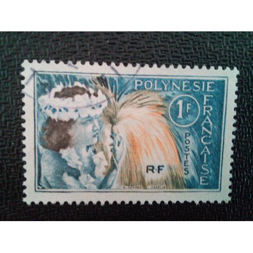 Timbre Polynésie Française Yt 27 Danseuse Tahitienne 1964