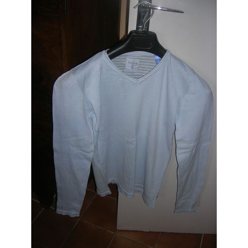Pull Col V Okaïdi 14 Ans 100% Coton.