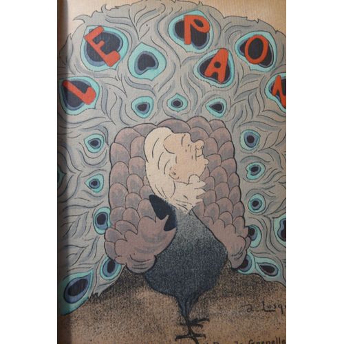 Le Paon Reliure Demi-Cuir Couverture Conservé Ex-Libris Jean Jose Frappa Dedicace De L'auteur