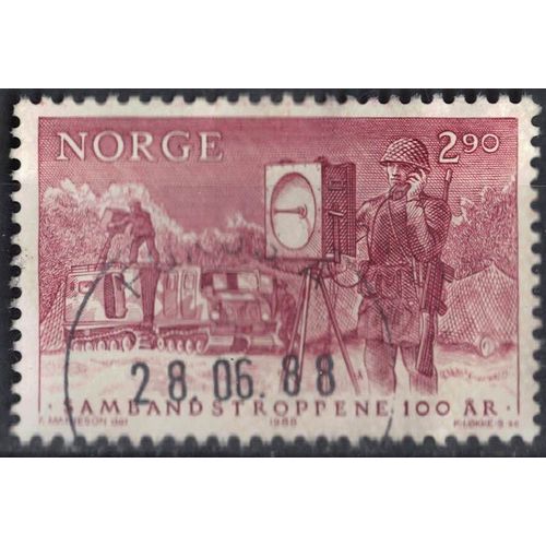 Norvège 1988 Oblitéré Used Télécommunications Et Véhicules Militaires Su