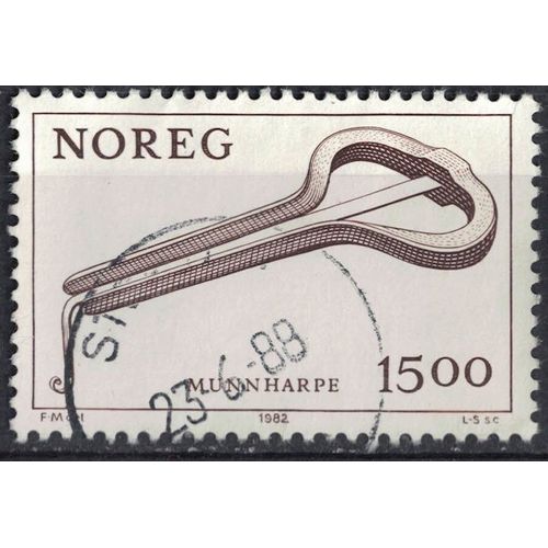 Norvège 1982 Oblitéré Used Instruments De Musique Jew's Harp Guimbarde Su