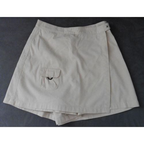 Jupe Short Beige Écru. Wannabee. Coton. Taille 34