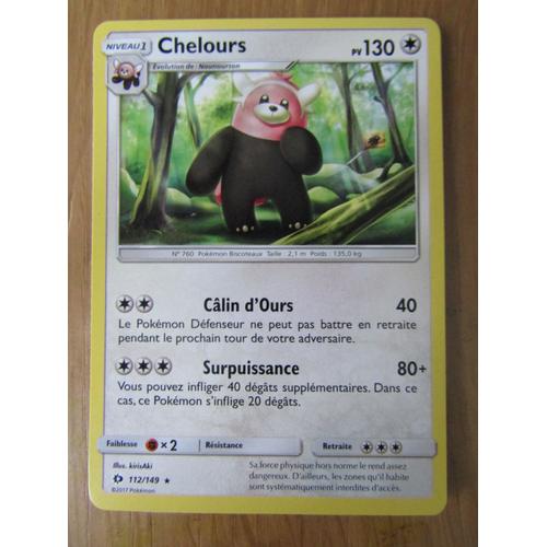 Carte Pokémon - Chelours - 112/149 - Soleil Et Lune