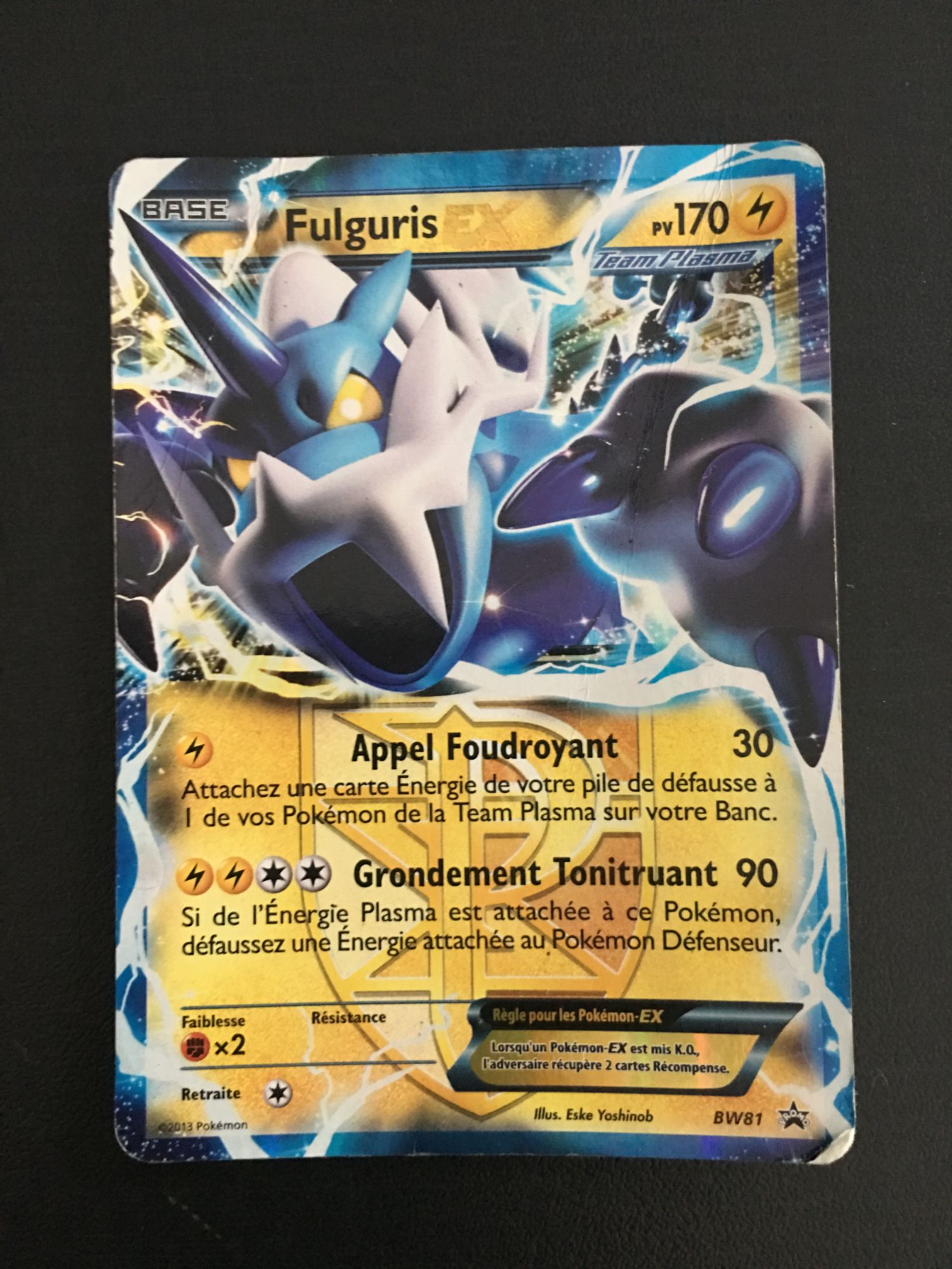 Carte Pokemon Fulguris Ex Bw81 Promo Glaciation Plasma