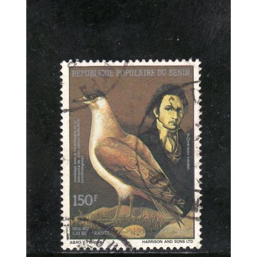 Timbre-Poste Du Bénin (Bicentenaire De La Naissance De LOrnithologue J.J. Audubon. Portrait Et Oiseau)