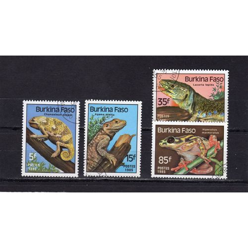 Timbres-Poste Du Burkina (Reptiles)
