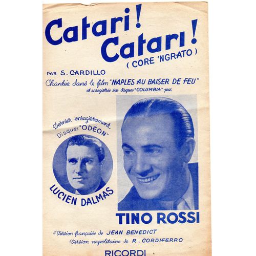 Catari ! Catari ! Core N 'grato Chantée Dans Le Film " Naples Au Baiser De Feu "