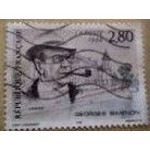 Timbre Oblitéré "Georges Simenon"