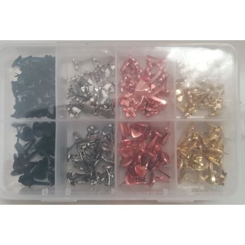 Attaches Parisiennes Forme Coeur Et Fleur, 4 Coloris Pour Scrapbooking, Carterie, Décoration...