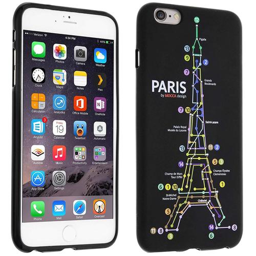 Mocca Coque Silicone Gel Paris Tour Eiffel Metro Apple Iphone 6 Noire