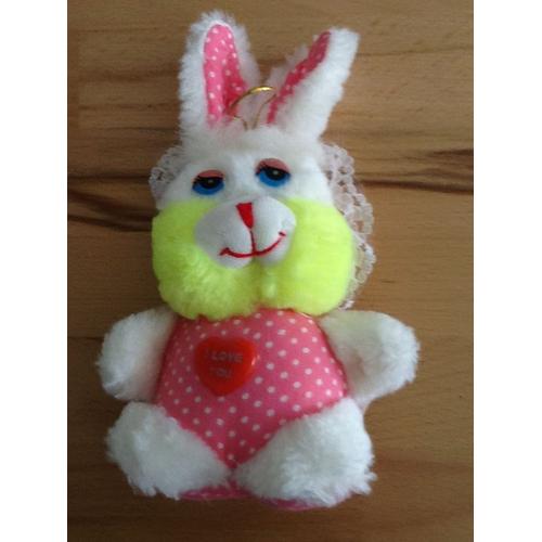 Peluche Lapin Sandy 16 Cm Coeur I Love You