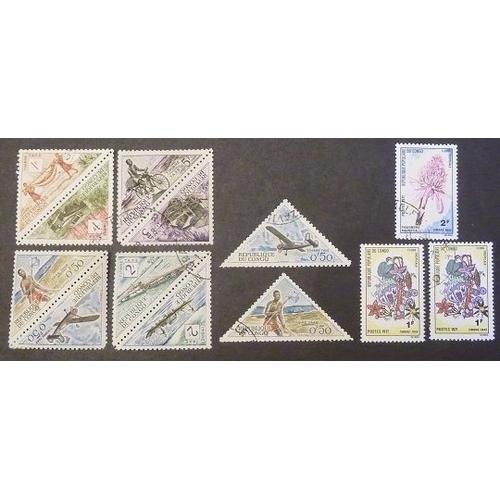 Congo Taxe Oblitéré Y Et T N° 34 Et + Lot De 13 Timbres De 1961-71