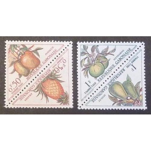 Gabon Neuf Sans Gomme Y Et T N° 34 À 37 Lot De 4 Timbres De 1962 Fruits Tropicaux