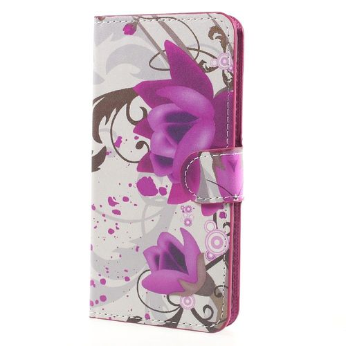 Etui Rabat Latéral Huawei Y6 2017 Fleur Fushia