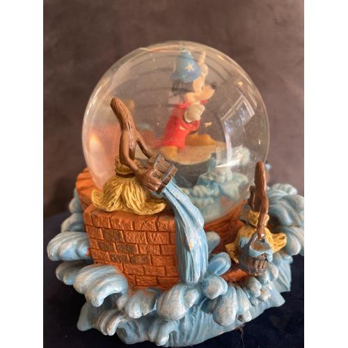 Grand Snow Globe Boule A Neige Musical Disney Fantasia L'apprentie Sorcier