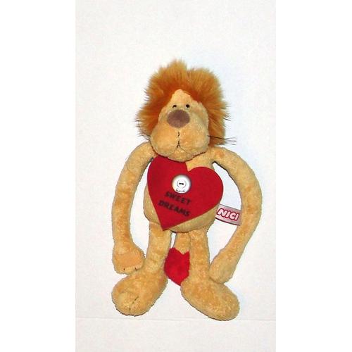 Lion Coeur Sweat Dreams (Beaux Reves) Doudou Peluche Nici 24cm