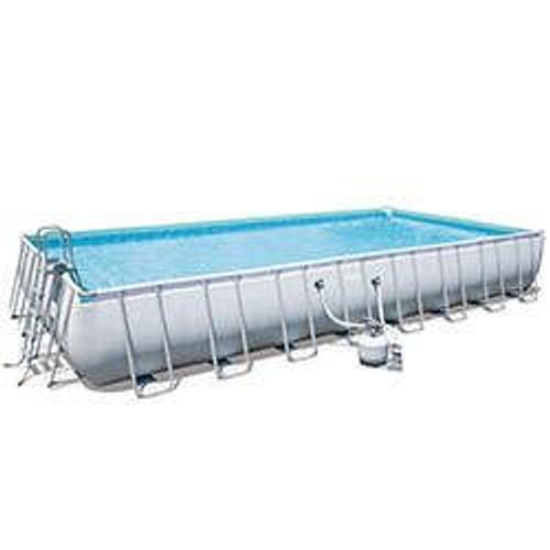 Piscine Tubulaire rectangulaire grise 9,56 x 4,88 x 1,32 m