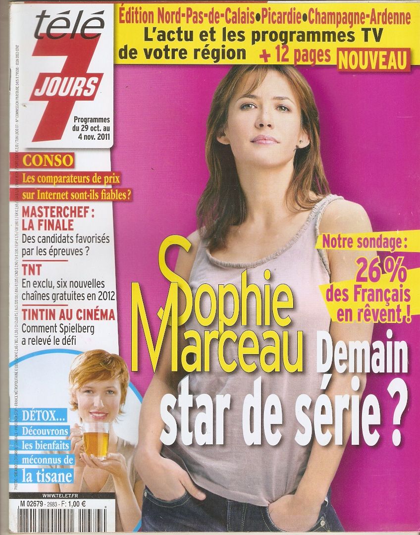 T7j Sophie Marceau 2.5p/ Emma Stone 1/2p/ Luc Alphand 1/2p/ Spielberg & Tintin 2p/ Shy'm 1p/ Christian Clavier 1.5p/ Goldman 1.5p/ Frederic Michalak 1.5p/ Jeanne Moreau 1.5p/ 2683