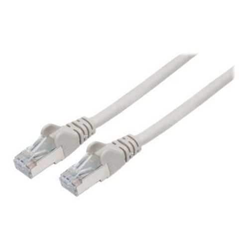 Intellinet Network Patch Cable, Cat7 Cable/Cat6A Plugs, 1m, Grey, Copper, S/FTP, LSOH / LSZH, PVC, RJ45, Gold Plated Contacts, Snagless, Booted, Lifetime Warranty, Polybag - Câble réseau - RJ-45...