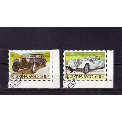 Timbres De Poste Aérienne Du Burkina (Automobiles Anciennes)