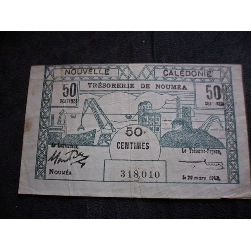 Nouvelle Calédonie - 50 Centimes Du 29-03-1943