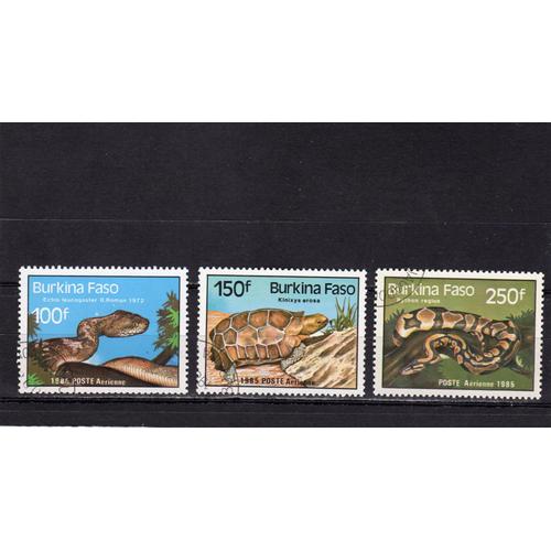 Timbres De Poste Aérienne Du Burkina (Reptiles)