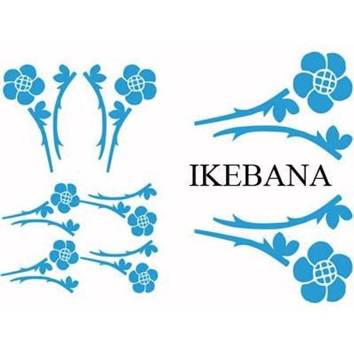 Set Adhesifs -Element Ikebana- Bleu - Promo Adn - Car Deco