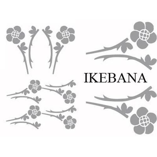 Set Adhesifs -Element Ikebana- Gris - Promo Adn - Car Deco